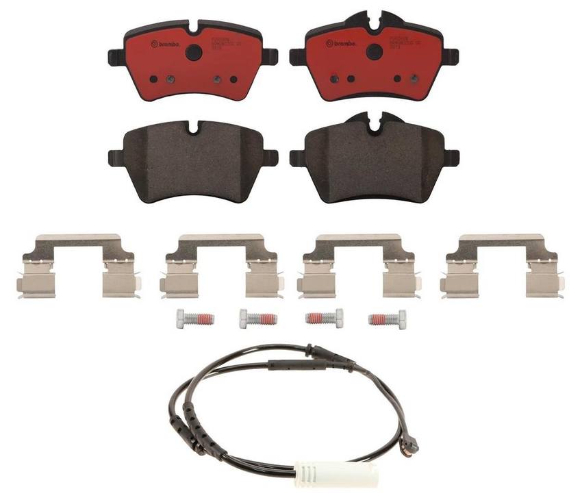 Disc Brembo Brake Pad Set Kit - Front (Ceramic) (With Sensor)